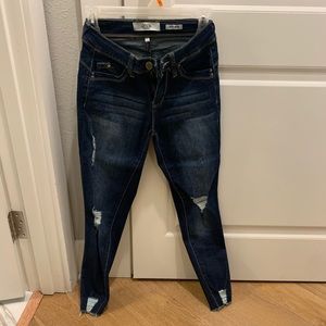 Distressed jeans